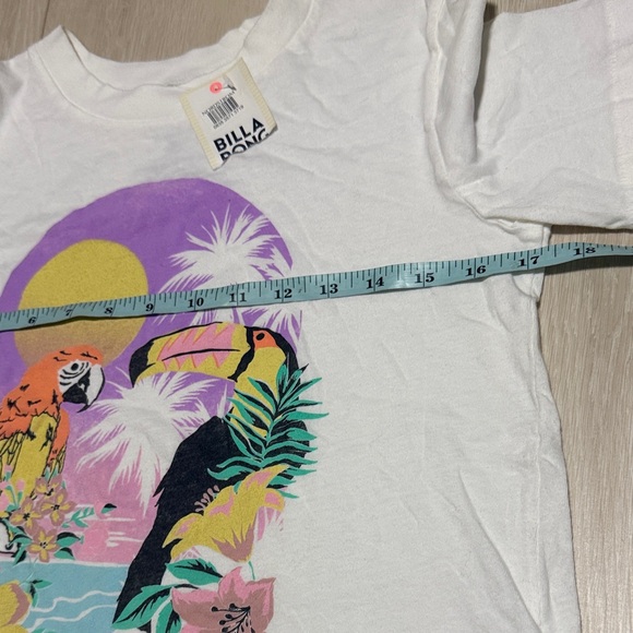 Billabong Kids White T-Shirt with Tropical Graphic - Picture 4 of 6